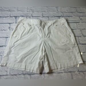 Lauren Jeans Company 
Ralph Lauren White Shorts w/ Nautical Buttons. Size 12.